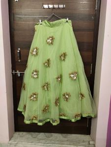 Golden Sequin Lehenga Set
