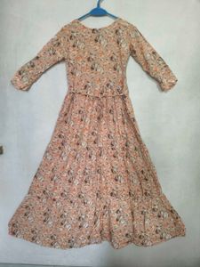 Pretty Peach Floral Kurta