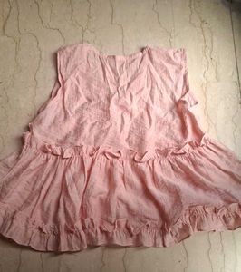 Flowy Pink Ruffle Top