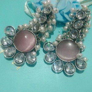 Statement Earrings with Pearls