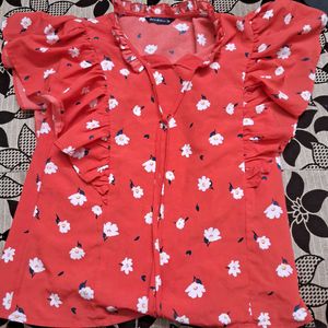 Cute Floral Print Top