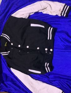 VARSITY BOMBER CROPPED JACKET