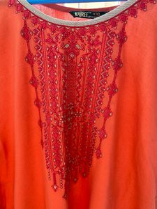 Price Drop !!!!Peach colour Kurta set