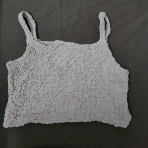 Grey Crop Top