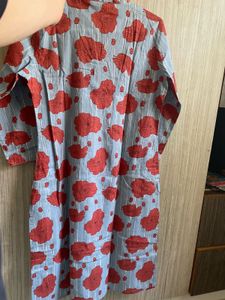 Floral Print Cotton Kurta