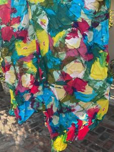 Vibrant Floral Print Button-Up Top