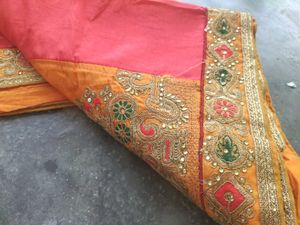 😱new heavy orange 🔥Raj Gharana work silk saree �