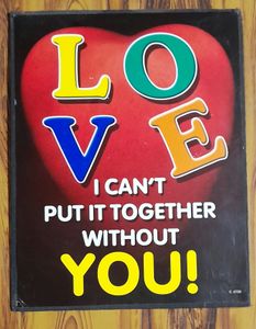 Wall Hanging LOVE Photo