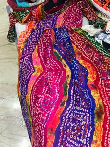 LEHERIA BANDHEJ GOWN