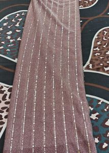 Sparkling Lavender Saree with Embellishments