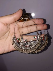 Ethnic Peacock Hoop Earrings