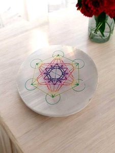 Arch Angel Metatron Selenite Charging Plate