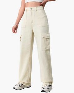 Cream Cargo Jeans