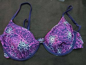 Patterned🖤 Purple big 🖤 Bra