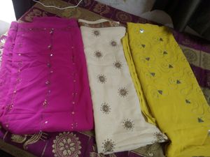 Sarees Designs Party Wear 3 Combos Sarees