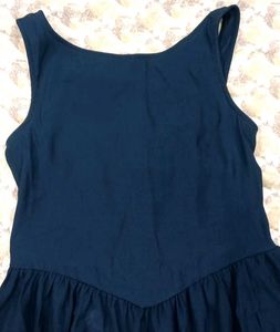 Classic Navy Blue Sleeveless Dress
