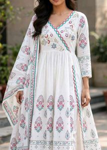 White Embroidered Kurta Set
