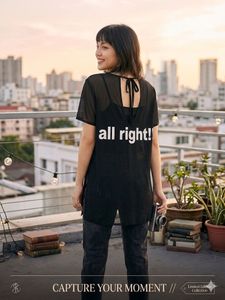 Cool Graphic T-Shirt with "all right!!" Print