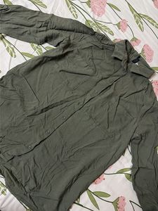 Stylish Olive Green Collared Shirt