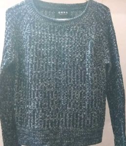 Cozy Black &amp; White Knit Sweater