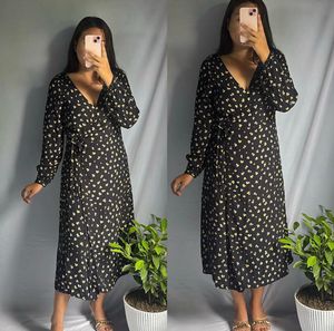 Floral Wrap Midi Dress