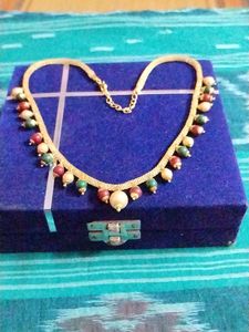 Beautiful Golden pearl Necklace New