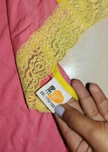 Pink Lace Trim Slip Dress