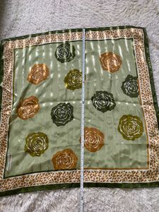 Elegant Green Floral scarf