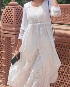 Elegant White open Kurta