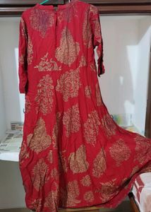 High Neck Printed Anarkali Kurta