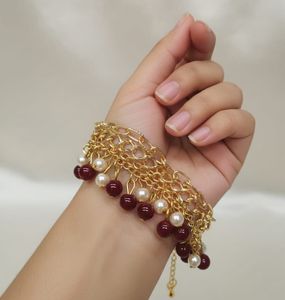 mehroom Gold-tone bracelet  with Cherry Charms