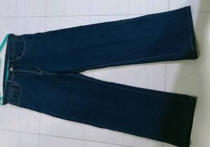 Dark Blue Denim wide leg pants