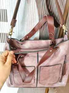 Stylish Faux Leather Satchel Bag
