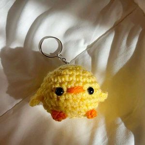 Crochet Chick Keychain