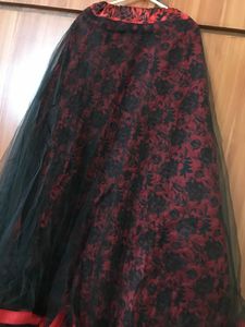 Black And Red Lehenga