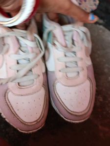 Pink &amp; White Sneakers