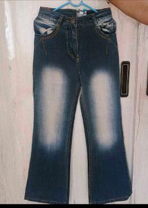 Cyber Y2K Dragon Embroidered Flare Jeans (BNWT)