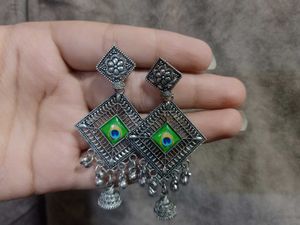 Peacock Design Jhumka Earrings