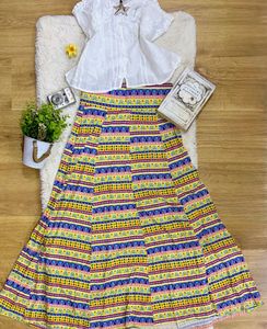 Bohemian Print Maxi Skirt