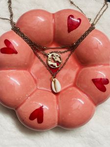 Layered Globe &amp; Shell Necklace