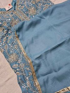 Sharara Blue Embroidered Set with dupatta