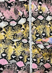 Trendy Snake Print Flare Pants