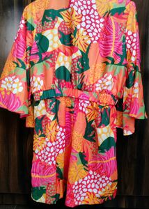 Vibrant Tropical Print Jumpsuit