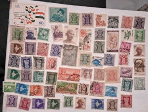 60+ Vintage Indian Stamps