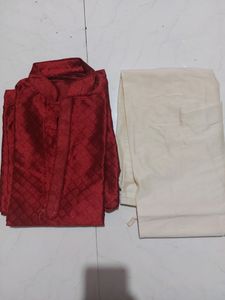 red deginer set ♥️ men pant kurta
