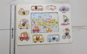 Wooden Peg Puzzle - Vehicles &amp; Transportation
