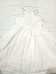 Boho Embroidered White Gown
