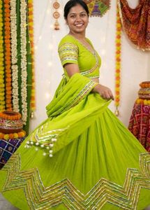 Beautiful Lime Green Lehenga Choli Set