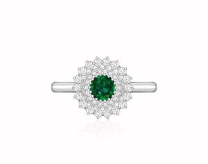 price drop 📉 GIVA Silver Zircon Emerald Ring