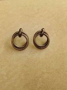 2PAIR Chunky Hoop Dangle Earrings